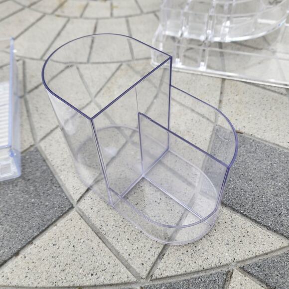 Clear Make Up Craft Acrylic Plastic Storage Caddy Bundle Lot - Picture 7 of 8